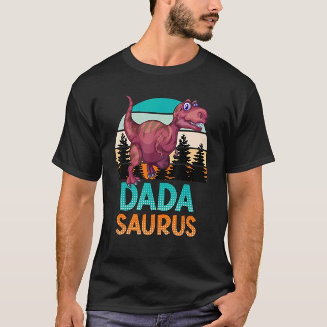 Camiseta Mens Dadasaurus Papasaurus Pai 1 (Frente)