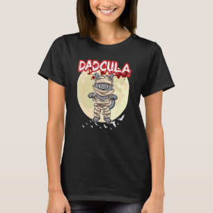 Camiseta Mens Dadcula Dracule Pai Vampiro Partido F