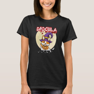 Camiseta Mens Dadcula Dracule Pai Vampiro Partido F