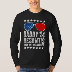 Camiseta Mens Daddys 24 Desantis Torna América Flórida Usa 