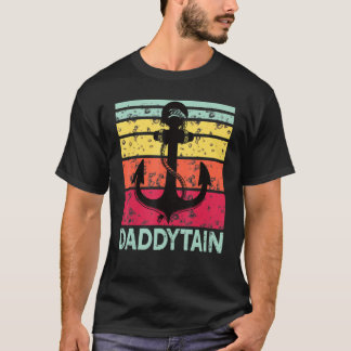 Camiseta Mens Daddytain Pai Capitão Dizendo Dia de os pais 