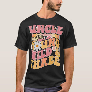 Camiseta Mens Daisy Birthday Tio Young Wild & 3 Boho 3º