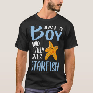Camiseta Mens Dão Starfish Apenas Um Menino Que Realmente A