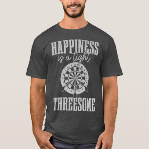 Camiseta Mens Dardos Felicidade Um Engraçado Muito Triste