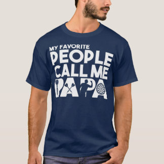 Camiseta Mens Dart Pai Dart Mestre Papá Dia Engraçado