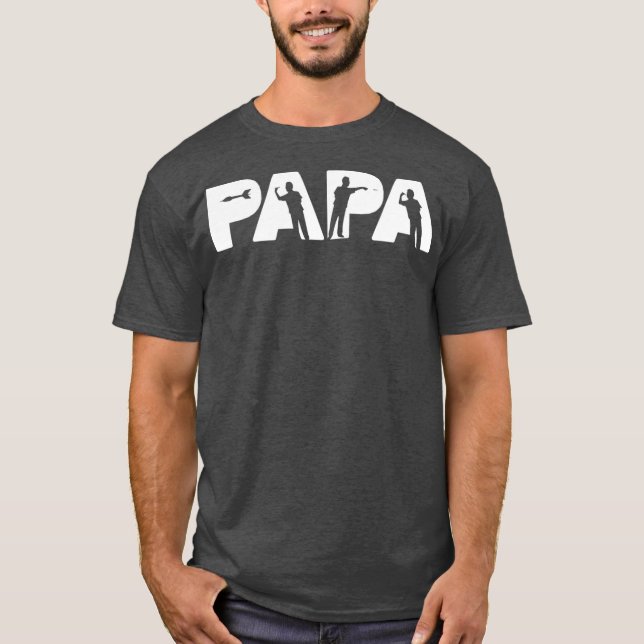 Camiseta Mens Dart Papa Dart Pai Gift (Frente)