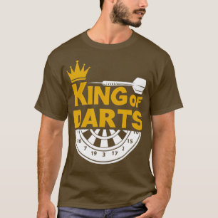 Camiseta Mens Dart Player Engraçado Dardos Cita Rei