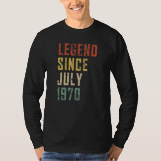 Camiseta Mens De 52 Anos De Legenda Desde Julho De 1970 52º