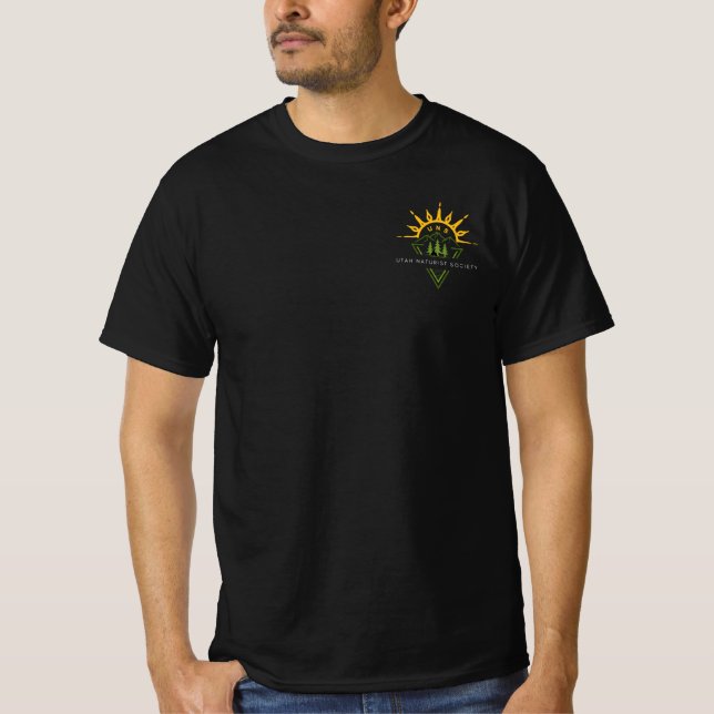 Camiseta mens de acampamento UNS (Frente)