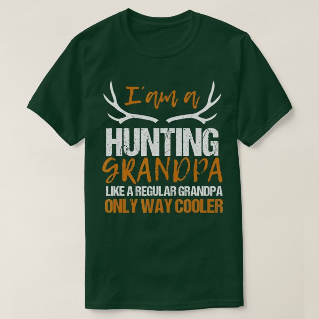 Camiseta Mens Deer Caçando Vovô Design Deerhunter 1 (Frente do Design)
