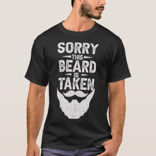 Camiseta Mens Desculpem por esta barba ser tirada Namorados