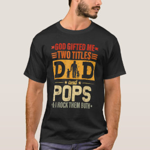 Camiseta Mens Deus Me Deu Dois Títulos Pai e Pop D do Pai