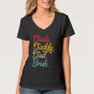 Camiseta Mens Dia de os pais Dada Pai Bruh