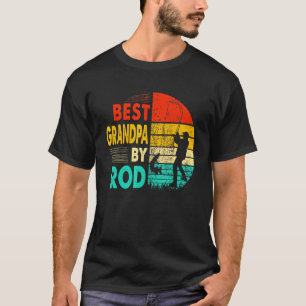 Camiseta Mens Dia de os pais Fisher Melhor Avô Por Rod Fish