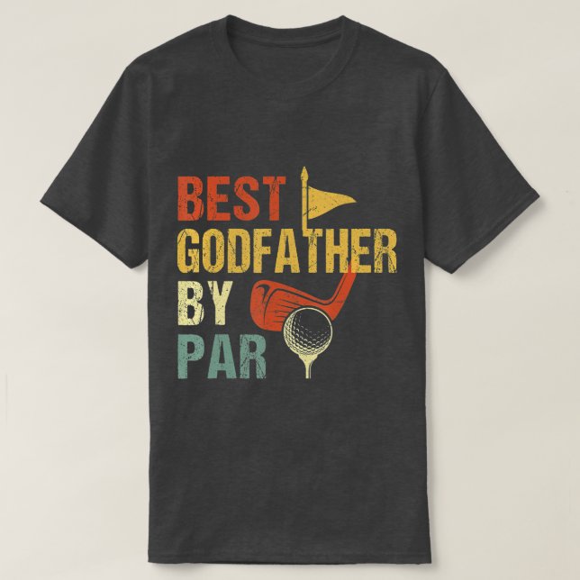 Camiseta Mens Dia de os pais Melhor padrinho de Par Funny G (Frente do Design)