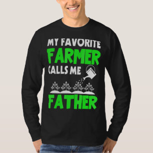 Camiseta Mens Dia de os pais Meu Agricultor Favorito Me Cha
