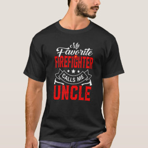 Camiseta Mens Dia de os pais Meu Bombeiro Favorito Me Liga