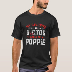 Camiseta Mens Dia de os pais Meu Médico Favorito Me Chama P