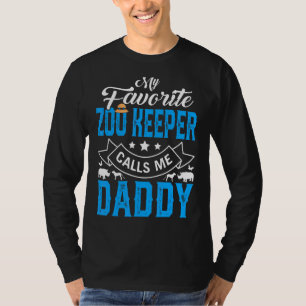 Camiseta Mens Dia de os pais Meu Zoo Keeper Favorito Me Lig