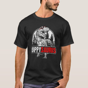 Camiseta Mens Dia de os pais Poppysaurus T Rex Dinossaur Po