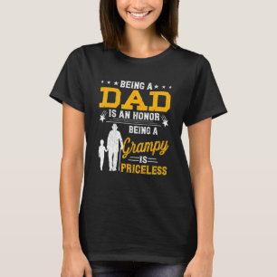 Camiseta Mens Dia de os pais Ser Pai É Uma Honra Grampy Bei