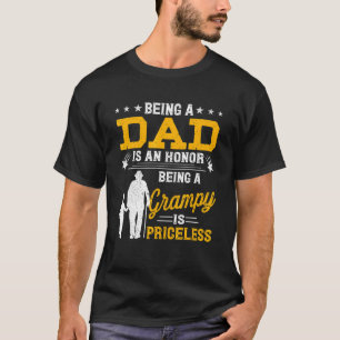 Camiseta Mens Dia de os pais Ser Pai É Uma Honra Grampy Bei