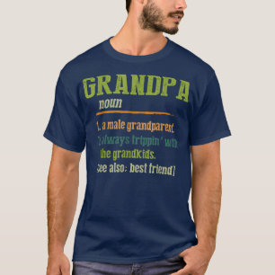 Camiseta Mens Dia de os pais Tee Engraçado Definição De Avô