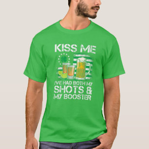 Camiseta Mens Dia de São Patrício Me Beija Eu Tive Meus D