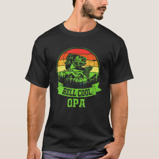 Camiseta Mens Dia Pai Dão Presente Vintage Enguia Legal Opa