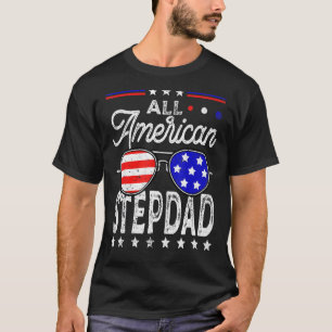 Camiseta Mens Dificultou Todo O Stepdad Americano Bandeira