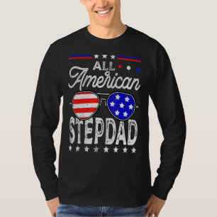 Camiseta Mens Dificultou Todo O Stepdad Americano Bandeira 