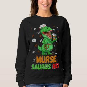 Camiseta Mens Dinossaur Scrub Enfermeira Vida Café Rn Murse