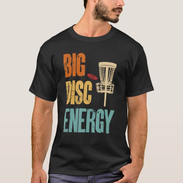 Camiseta Mens Disk Golf Big Disk Energy 1 (Frente)