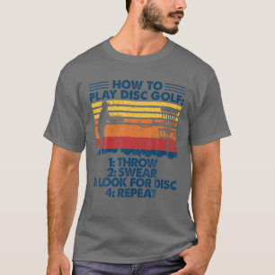 Camiseta Mens Disk Golf Como Reproduzir O Disco Engraçado