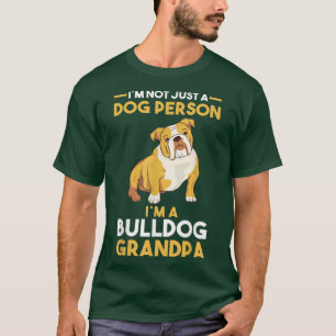 Camiseta Mens Dog Avô Inglês Buldogue Avô