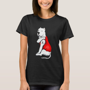 Camiseta Mens Dogo Argentino Cachorro Tatuagem Adoro Pai