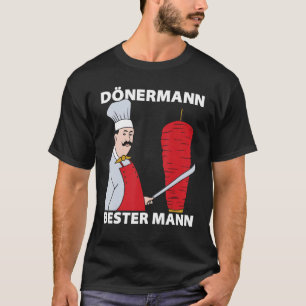 Camiseta Mens Dönermann Melhor Homem Kebab Doner Skewer Dür