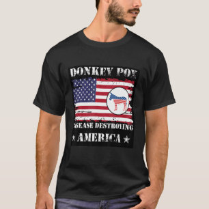 Camiseta Mens Donkey Pox A Doença Destruindo A América