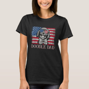 Camiseta Mens Doodle Pai Goldendoodle Cachorro Americano