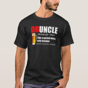 Camiseta Mens Druncle Beer Definição Melhor Tio Nunca Unc