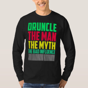 Camiseta Mens Druncle Man Mmito Influência Tio Mau