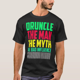 Camiseta Mens Druncle Man Mmito Influência Tio Mau