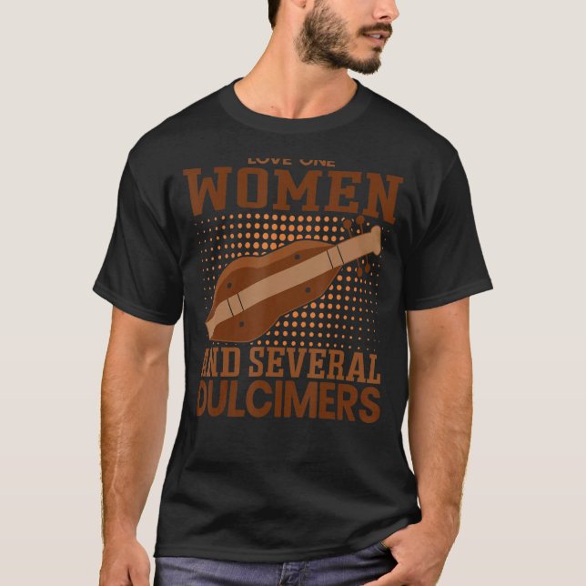 Camiseta Mens Dulcimer Mens Dulcimer Amantes De Violão Funn (Frente)