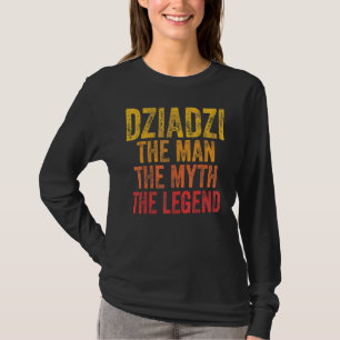 Camiseta Mens Dziadzi O Homem O Mito Os Pais Da Lenda D