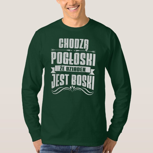 Camiseta Mens Dziadzie Dziadzia Dziadziu Dziadzio Polônia (Frente)