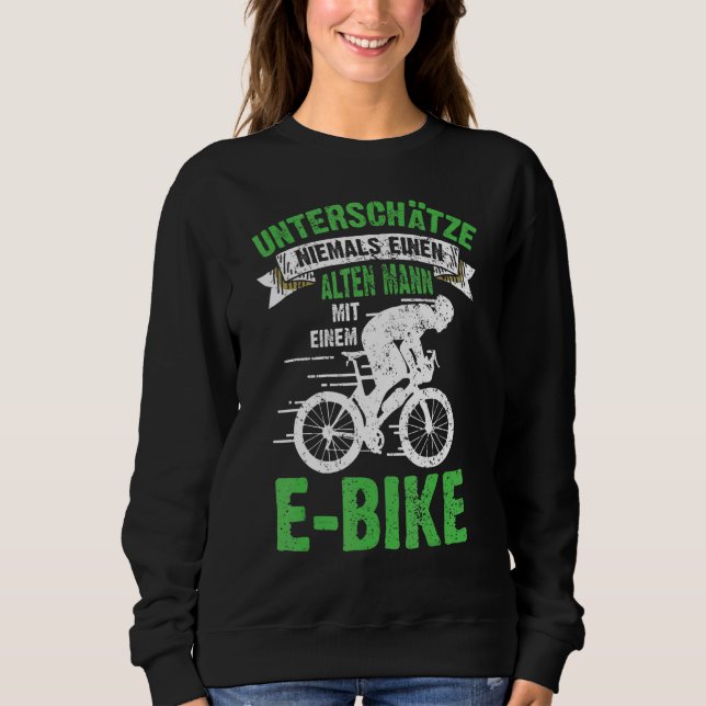Camiseta Mens E Bike Bicicleta Velho Dizendo Ebike Masculin (Frente)