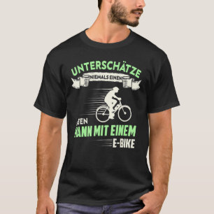 Camiseta Mens E Bike Electric Bicycle Pedelec Old Man Ebike