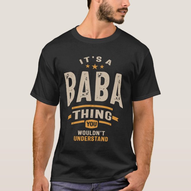 Camiseta Mens É uma Baba, Pai Engraçado Vovô (Frente)