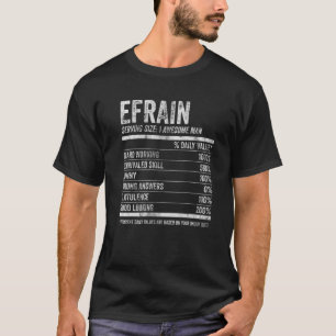Camiseta Mens Efrain Nutrição Nome Personalizado Nome Fun