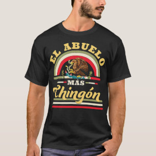 Camiseta Mens El Abuelo Mas Chingon Funny Bandeira Mexicana
